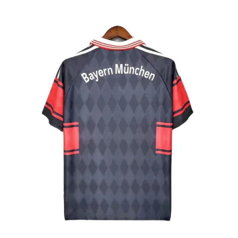 Camisa Retrô Bayern de Munique 1997/1999 - Masculina Adidas - Preta e vermelha