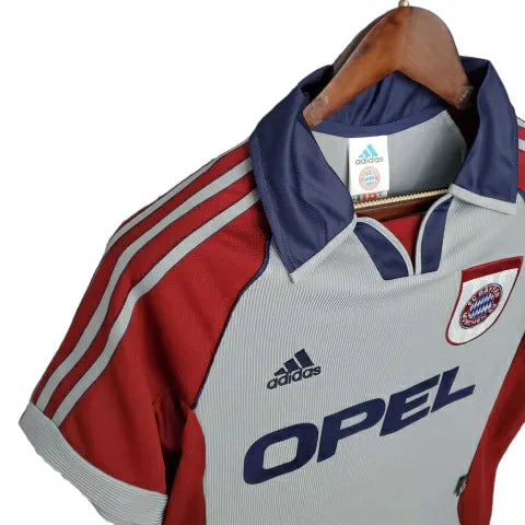 Camisa Retrô Bayern de Munique 1998/1999 - Masculina Adidas - Vermelha e cinza