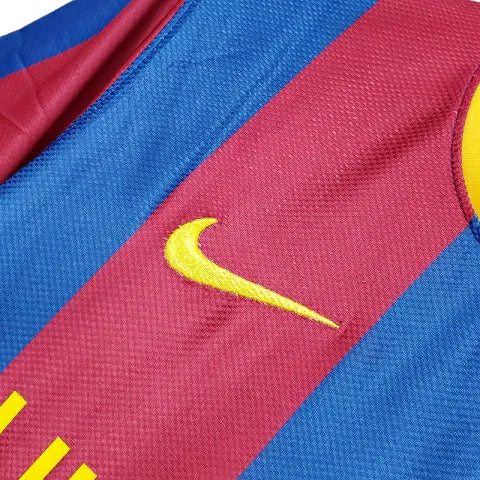 Camisa Barcelona Retrô 2010/2011 Azul e Grená - Nike