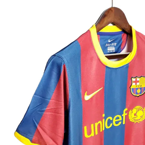 Camisa Barcelona Retrô 2010/2011 Azul e Grená - Nike