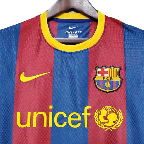 Camisa Barcelona Retrô 2010/2011 Azul e Grená - Nike