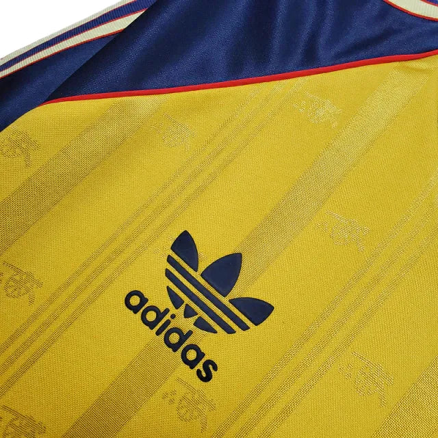 Camisa Retrô Arsenal 1989/1991 - Adidas Masculina - Amarela com detalhes em azul