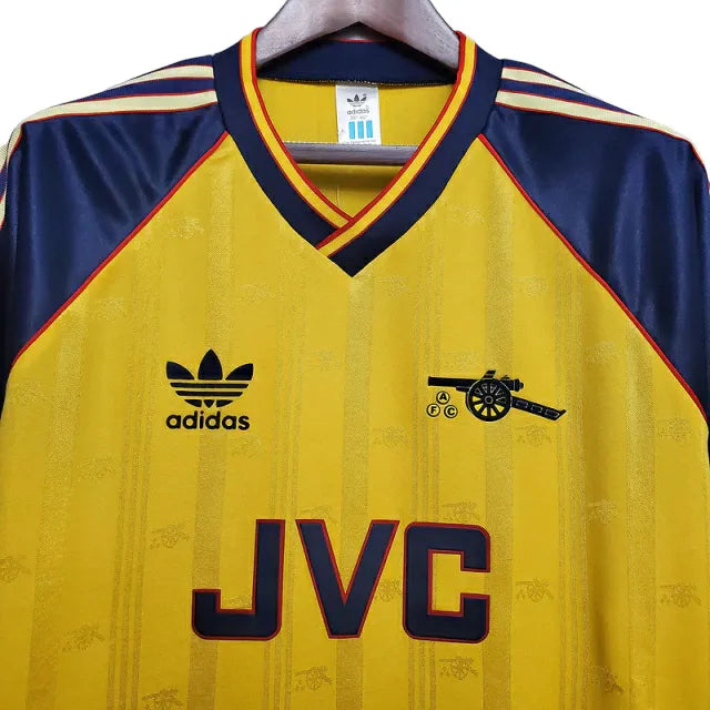 Camisa Retrô Arsenal 1989/1991 - Adidas Masculina - Amarela com detalhes em azul