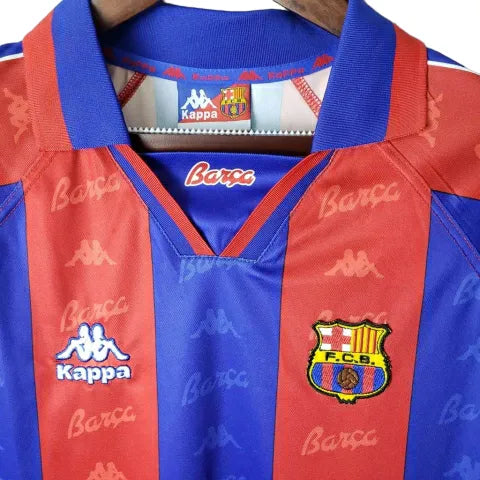 Camisa Barcelona Retrô 1996/1997 Azul e Grená - Kappa