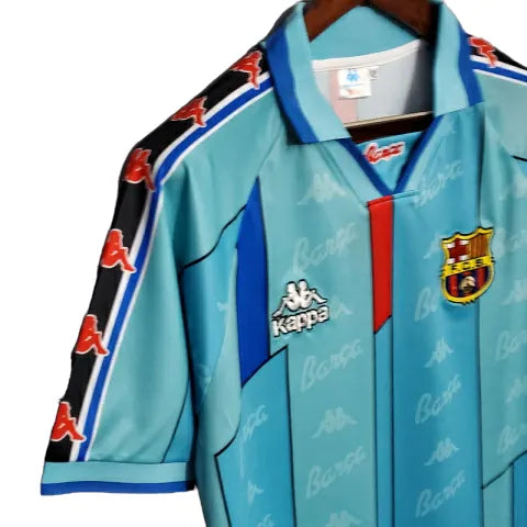 Camisa Barcelona Retrô 1996/1997 Azul Clara - Kappa