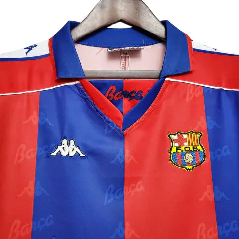 Camisa Barcelona Retrô 1992/1995 Azul e Vermelha - Kappa