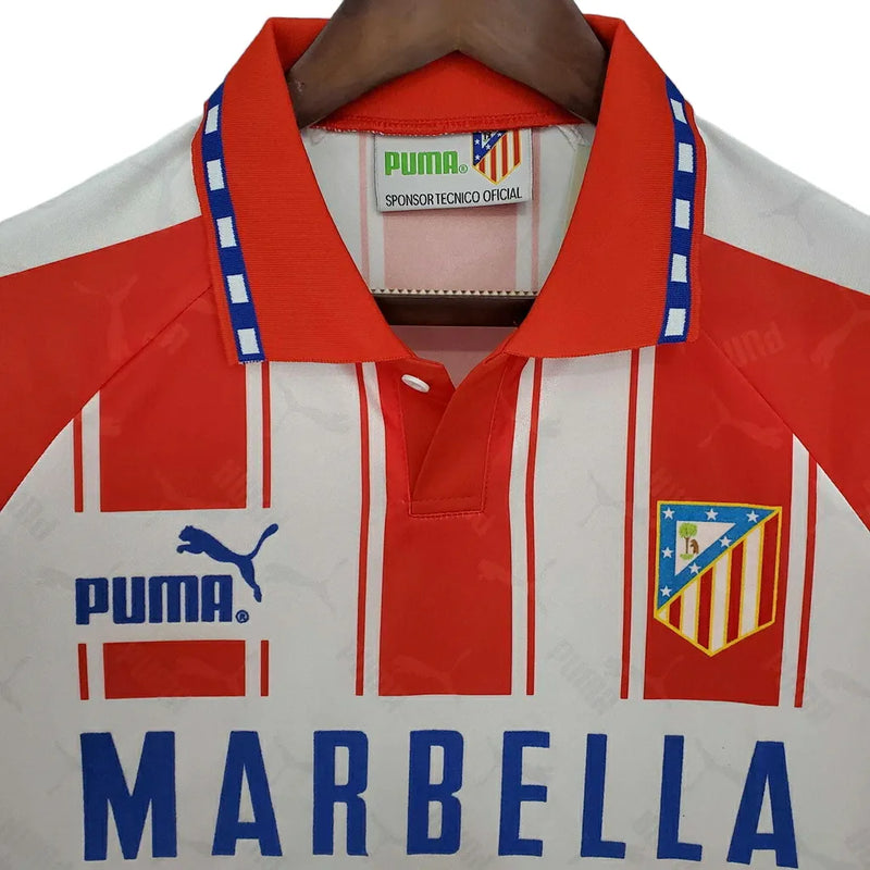 Camisa Atlético de Madrid Retrô 1994/1995 Branca e Vermelha - Puma