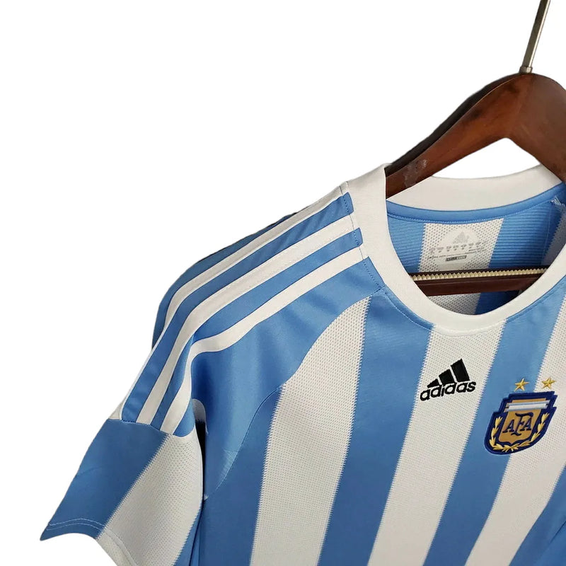 Camisa Retrô Seleção da Argentina I 2010 - Masculina Adidas - Azul e branca