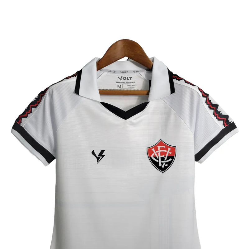 Camisa Vitória II 23/24 - Torcedor Volt Feminina - Branca com detalhes em preto