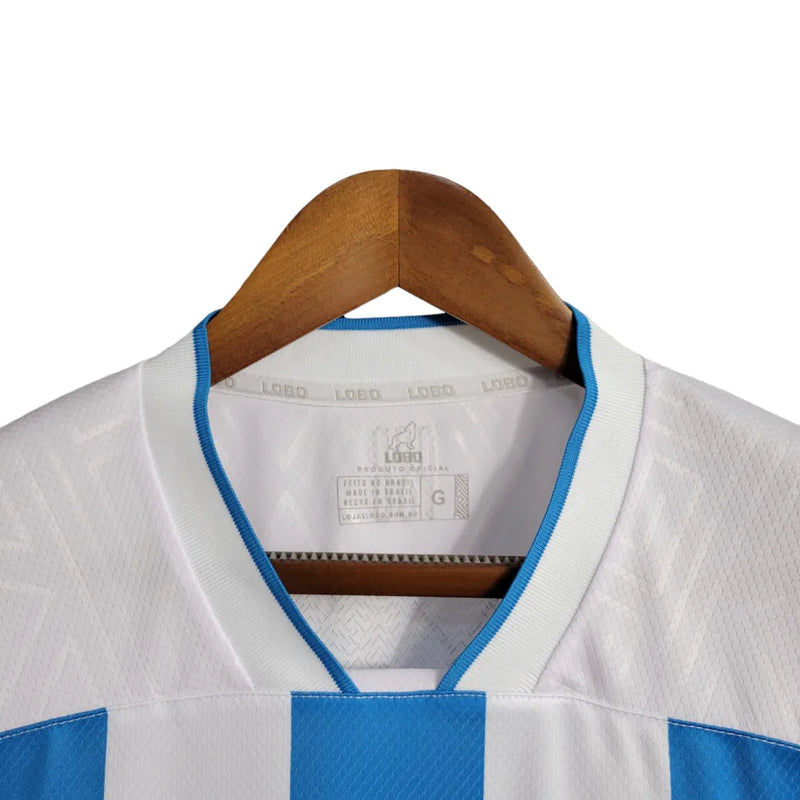 Camisa Paysandu I 23/24 Torcedor Masculina - Branca com listra azul