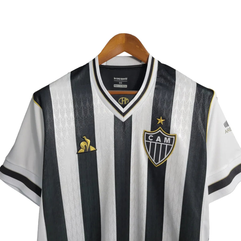 Camisa Retrô Atlético Mineiro I 2020 - Le Coq Sportif Masculina - Preta e branca