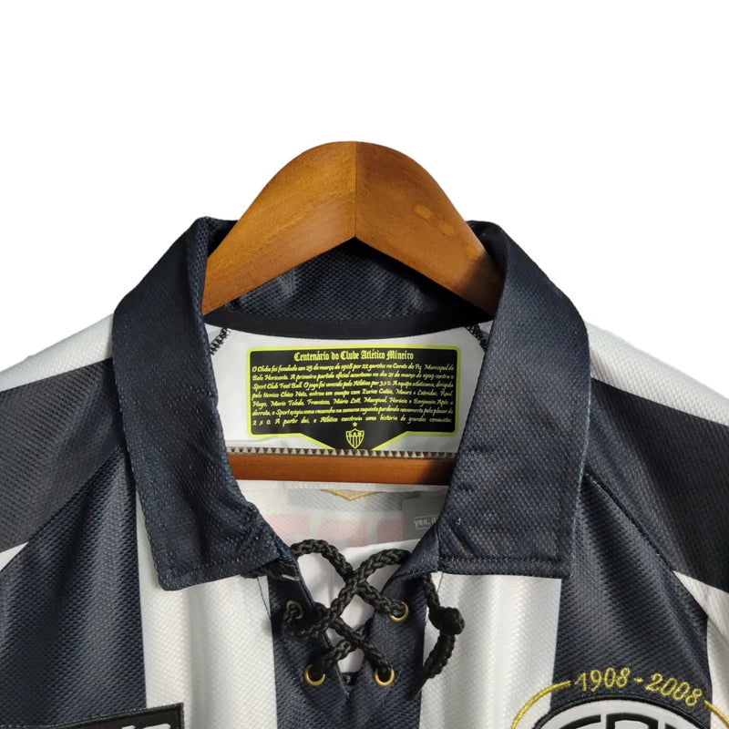 Camisa Retrô Atlético Mineiro Edição especial 2008 - Lotto Masculina - Preta com detalhes em branco