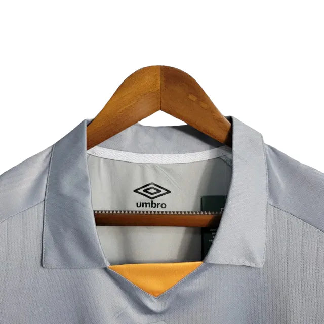 Camisa Fluminense Goleiro I 23/24 Umbro Torcedor Masculina - Cinza e laranja