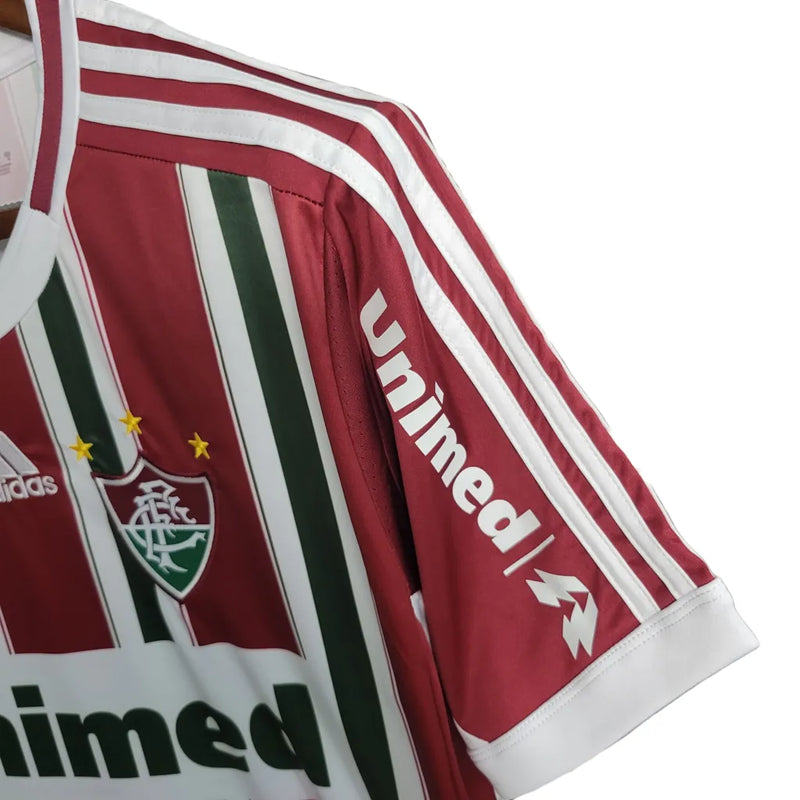 Camisa Fluminense I 2012 Adidas Retrô Masculina - Tricolor Unimed