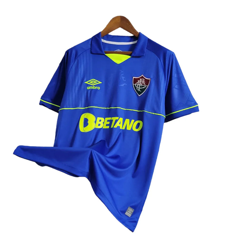 Camisa Fluminense Goleiro III 23/24 Umbro Torcedor Masculina - Azul com detalhes amarelo