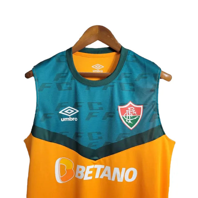 Regata Fluminense Treino II 23/24 Umbro Torcedor Masculina - Verde e Amarelo