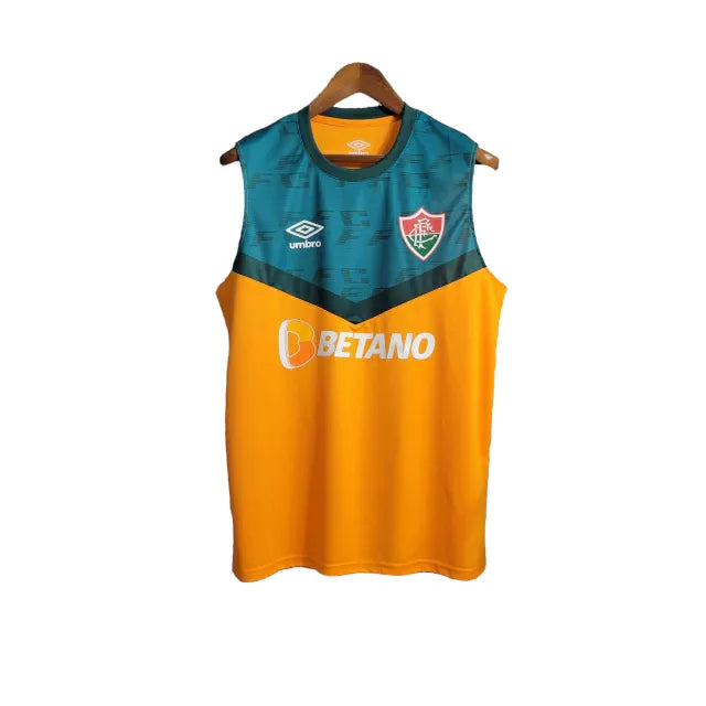 Regata Fluminense Treino II 23/24 Umbro Torcedor Masculina - Verde e Amarelo