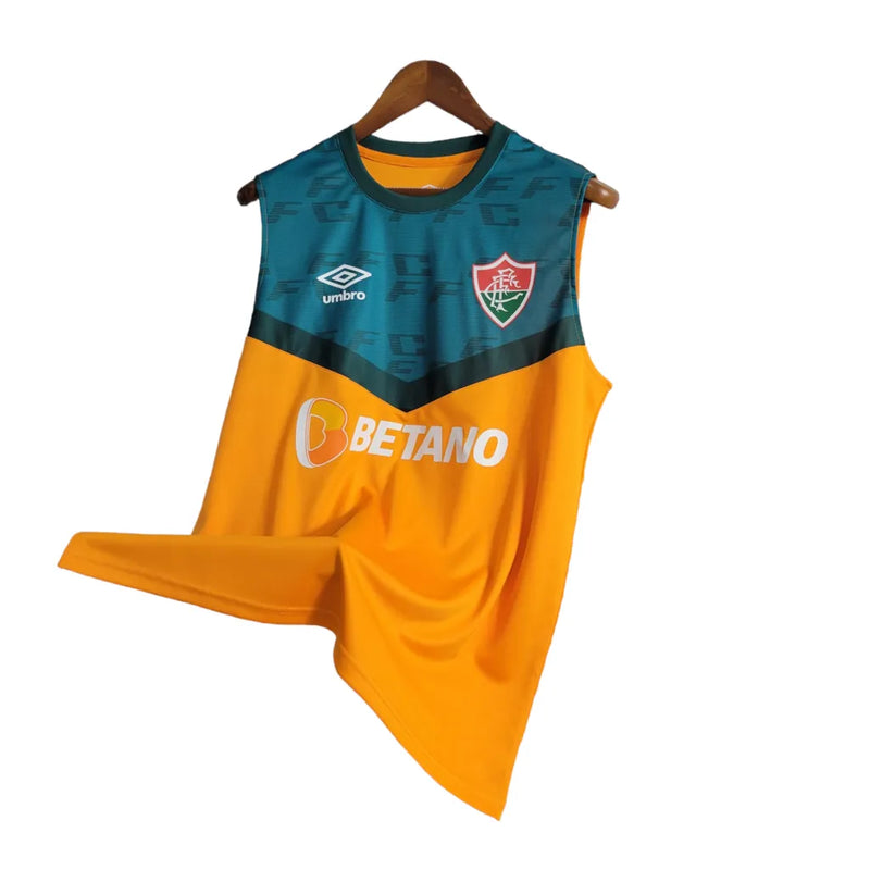 Regata Fluminense Treino II 23/24 Umbro Torcedor Masculina - Verde e Amarelo