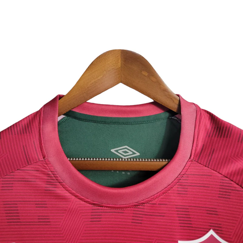 Camisa Fluminense Treino I 23/24 Umbro Masculina - Vermelha com Verde