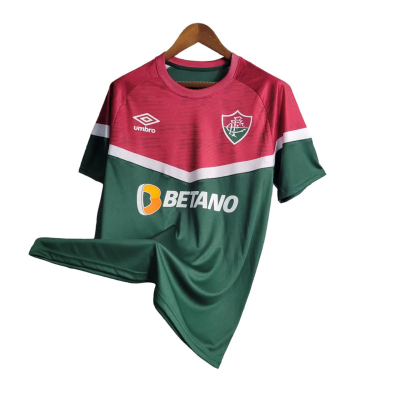 Camisa Fluminense Treino I 23/24 Umbro Masculina - Vermelha com Verde