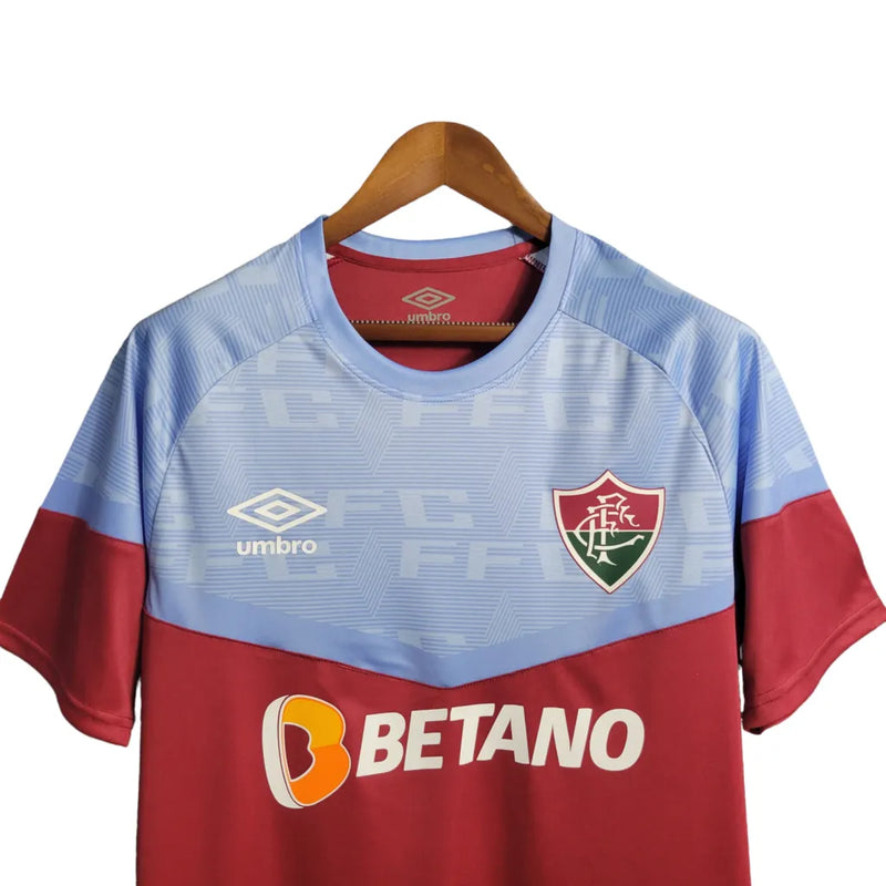 Camisa Fluminense Treino II 23/24 Umbro Masculina - Azul e Vermelho