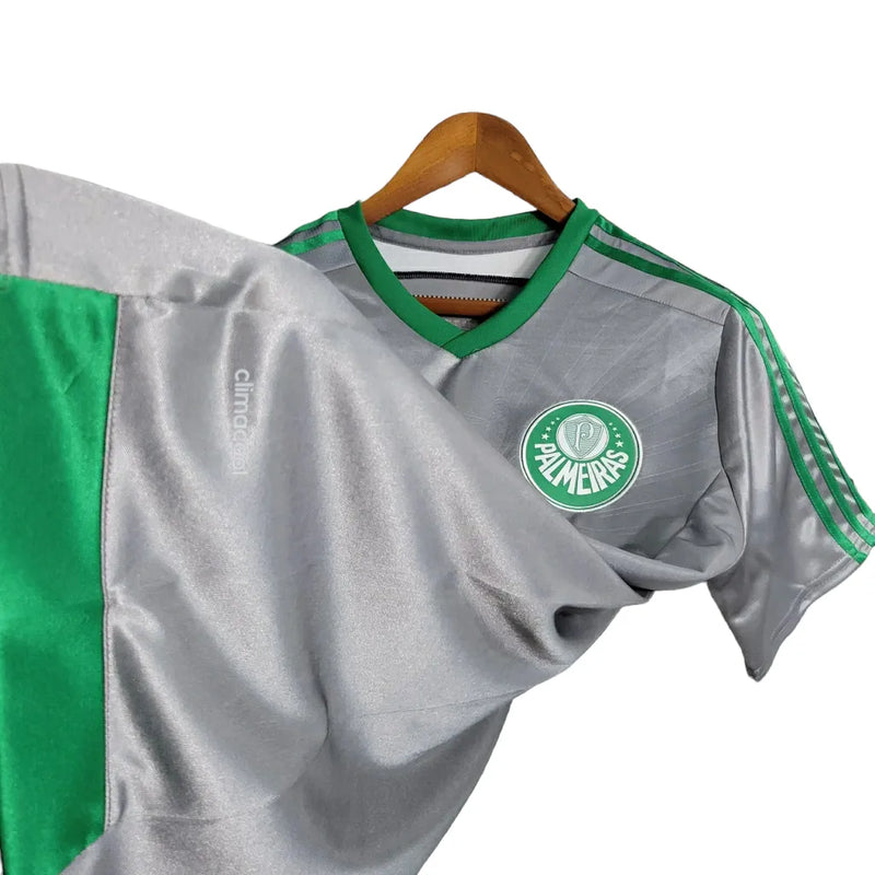 Camisa Retrô Palmeiras III 2015 - Masculina Puma - Cinza com detalhes em verde