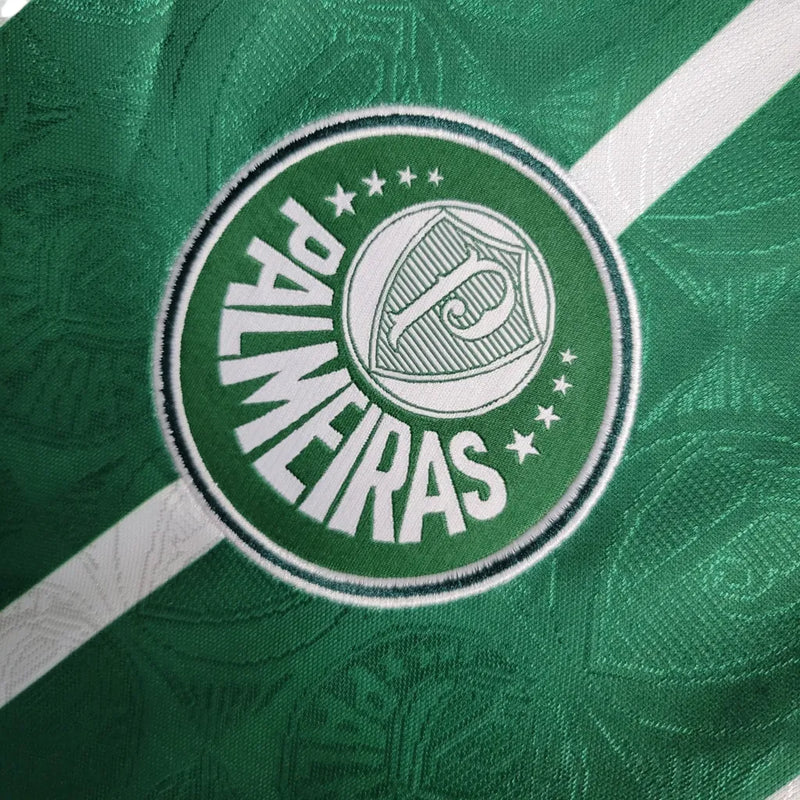 Camisa Retrô Palmeiras I 1993 - Masculina - Verde com listras em branco