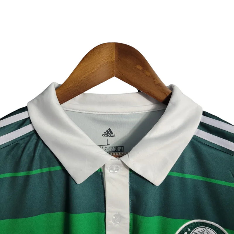 Camisa Retrô Palmeiras I 2010/2011 - Masculina Adidas - Verde com listras em branco e verde escuro