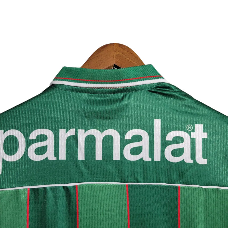 Camisa Retrô Palmeiras I 1999 - Torcedor Rhumell Masculina - Verde com listras em branco