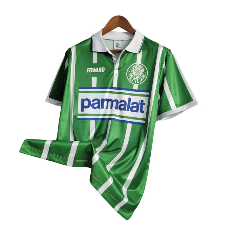 Camisa Retrô Palmeiras I 1993 - Masculina Foward - Verde com listras em branco