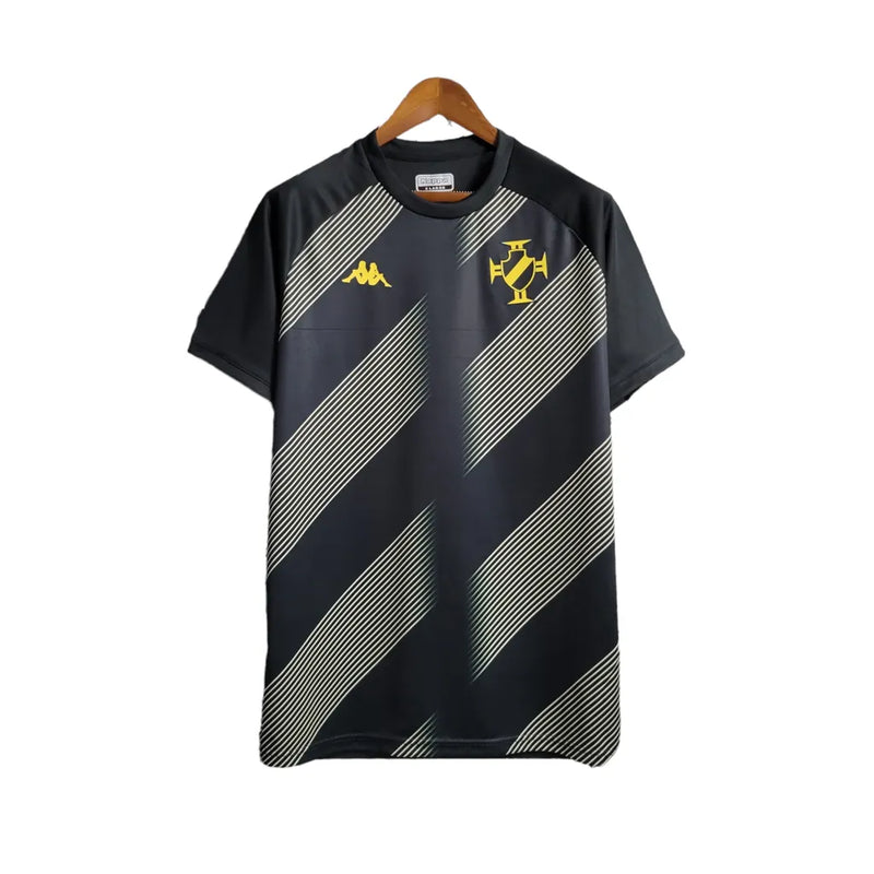 Camisa Vasco da Gama 23/24 Kappa Torcedor Masculina - Cinza em detalhes pretos e dourados