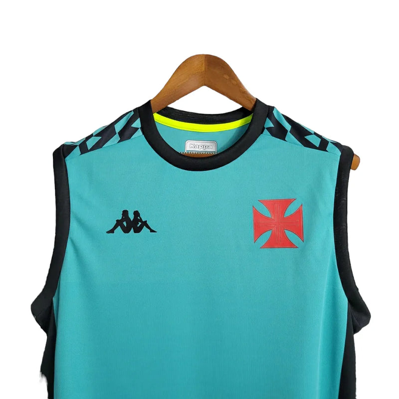 Camisa Regata Vasco da Gama Treino 23/24 - Kappa Torcedor Masculino - Verde com detalhes em preto e vermelhor