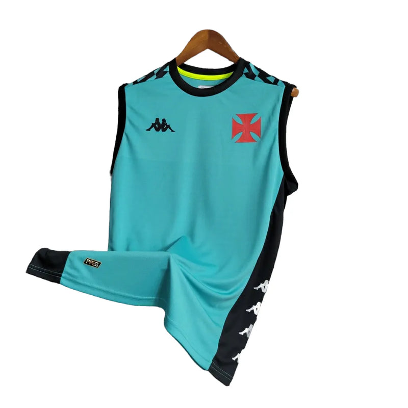 Camisa Regata Vasco da Gama Treino 23/24 - Kappa Torcedor Masculino - Verde com detalhes em preto e vermelhor