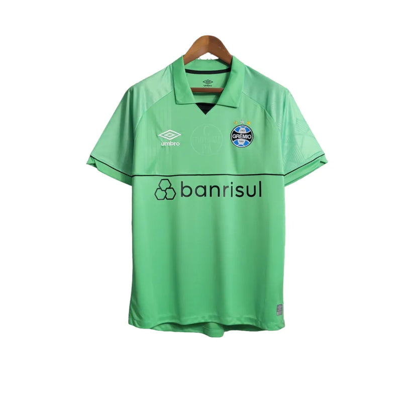 Camisa Grêmio Goleiro 23/24 - Torcedor Umbro Masculina - Verde com detalhes em preto e branco