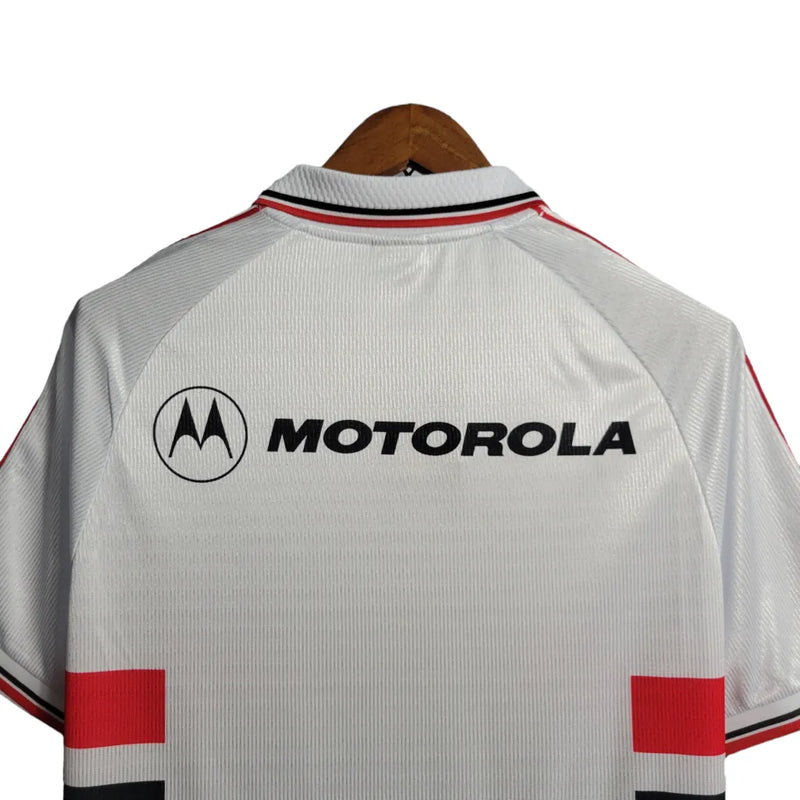 Camisa Retrô São Paulo I 2000 - Torcedor Masculina Penalty - Branca com símbolo da Motorola