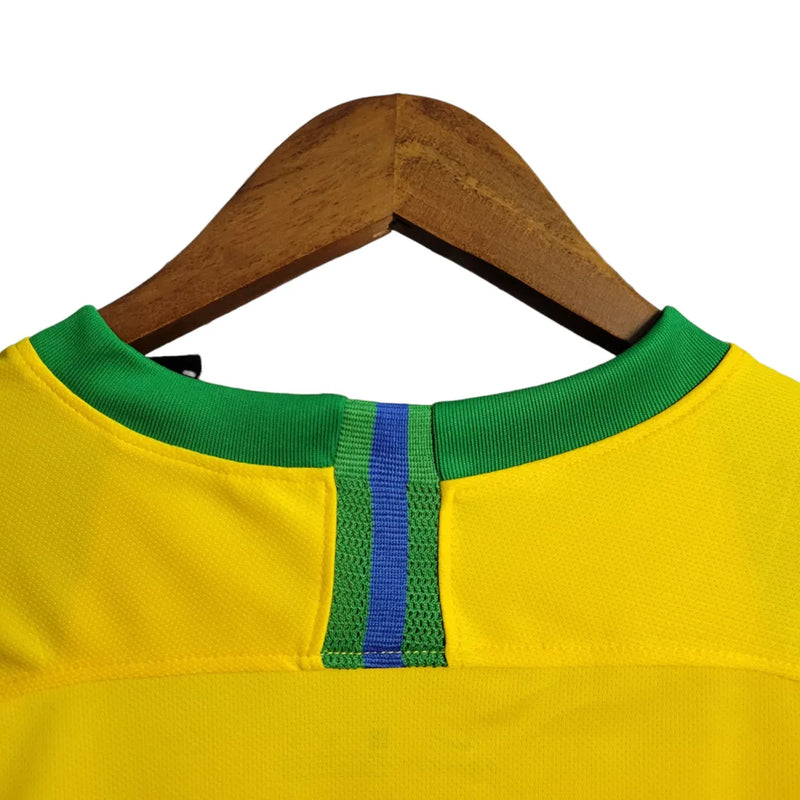 Camisa Seleção Brasil I 18/19 Torcedor Nike Masculina - Amarela com a gola Verde