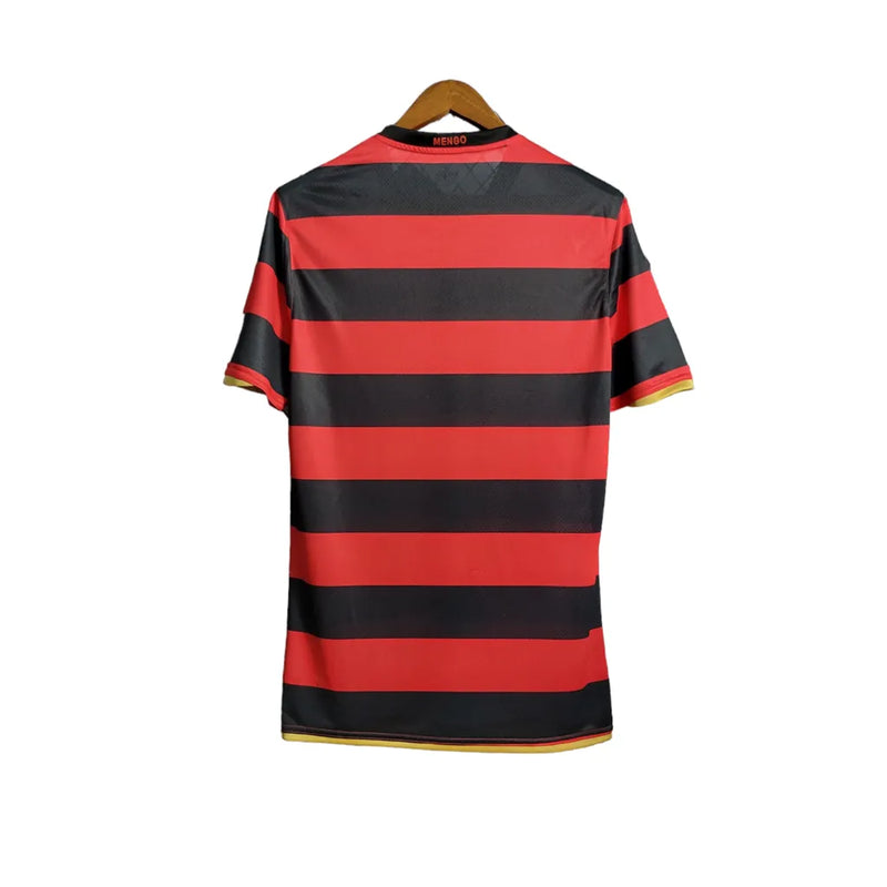 Camisa Flamengo I Retrô 08/09 Torcedor Masculina - Vermelha com detalhes em Preto e amarelo