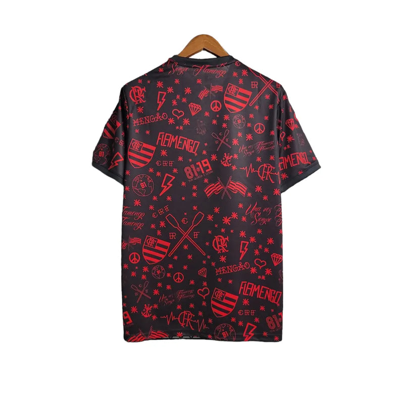 Camisa Flamengo Edição Especial 23/24Torcedor Masculina - Vermelho com detalhes em preto e dourado