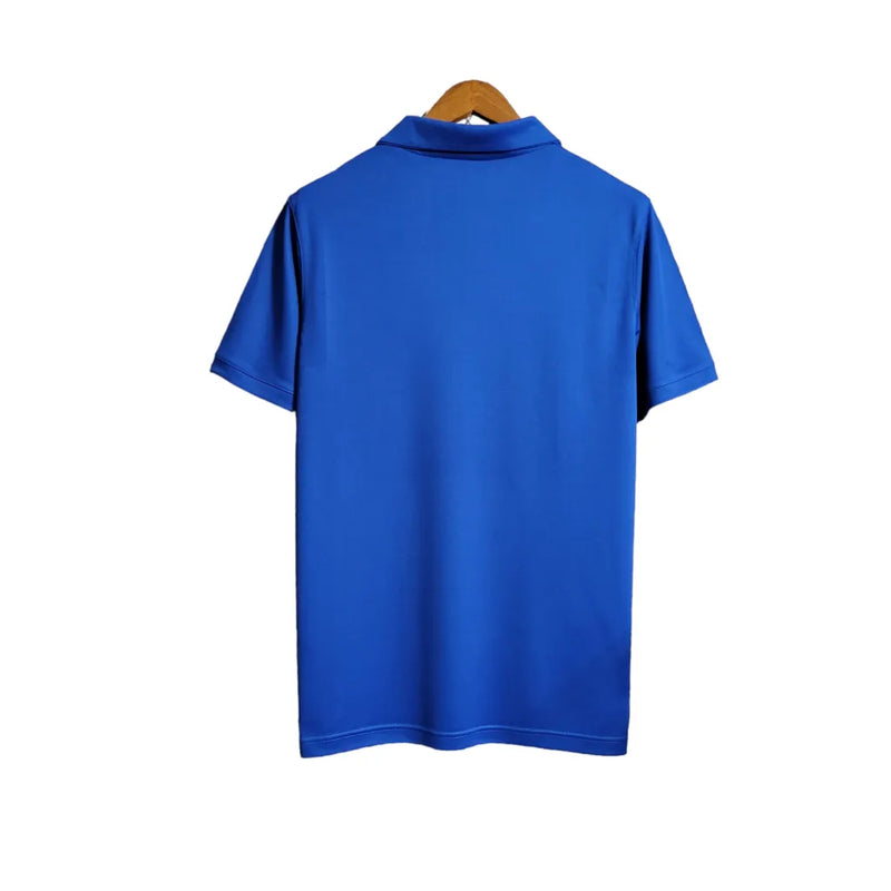 Camisa Seleção Brasileira Retrô II 57/62 Torcedor Masculina - Azul com detalhes no brasão da CBD