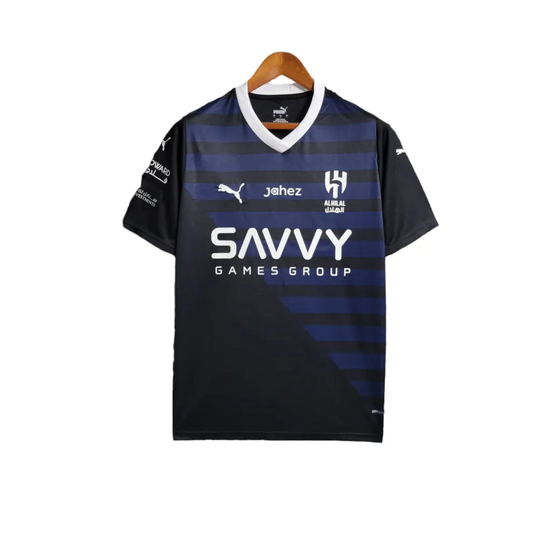 Camisa Al-Hilal III 23/24 - Torcedor Puma Masculina - Azul com detalhes em preto e branco