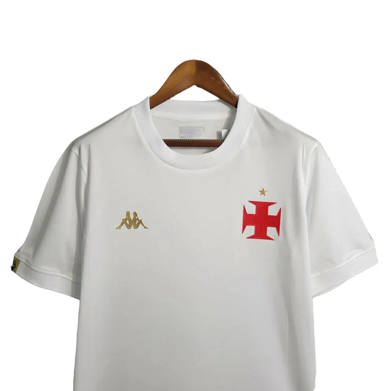 Camisa Vasco da Gama III 23/24 - Torcedor Kappa Masculina -Branca com detalhes em dourado