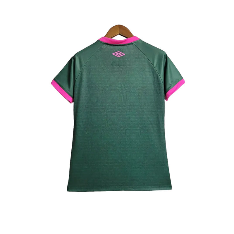 Camisa Fluminense II Edição Especial Cartola 23/24 - Feminina Umbro - Verde com detalhes em rosa