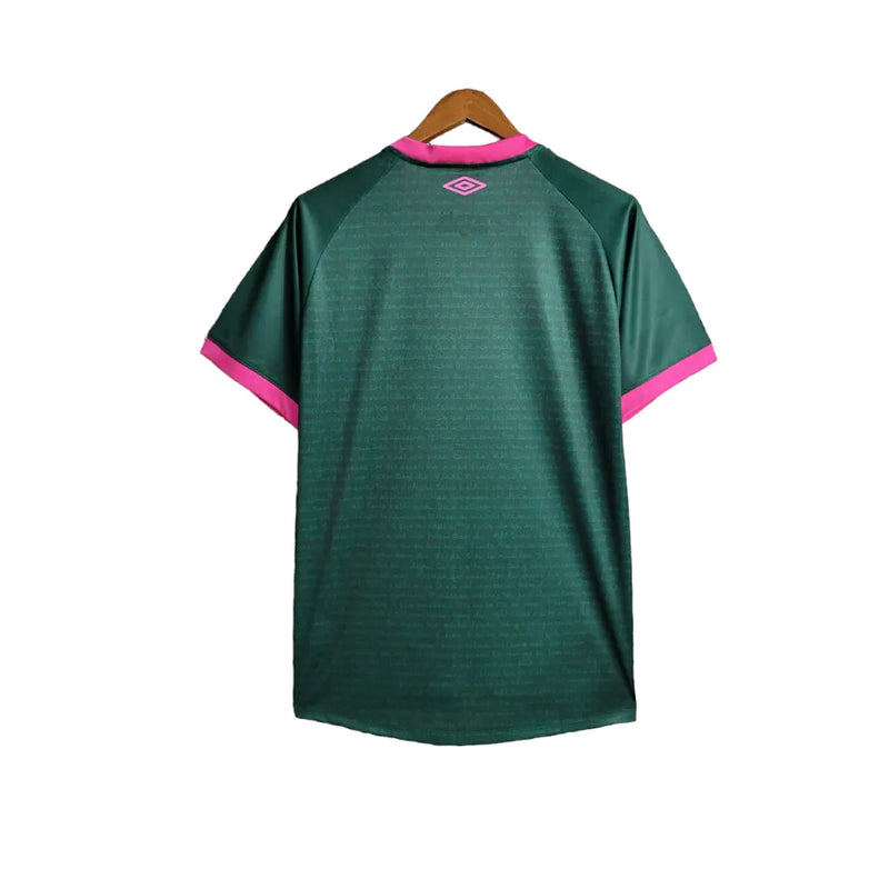 Camisa Fluminense II Edição Especial Cartola 23/24 - Torcedor Umbro Masculina - Verde com detalhes em rosa