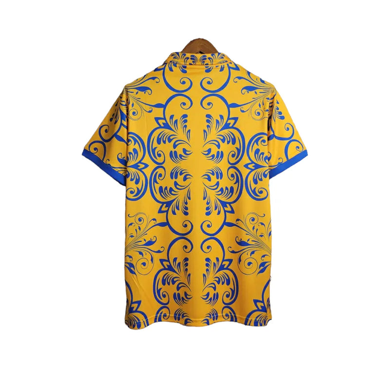 Camisa Tigres do México Edição Especial Dia dos mortos 23/24 - Torcedor Adidas Masculina - Detalhamento com caveira em azul e amarelo