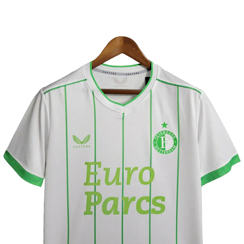 Camisa Feyenoord Rotterdam IIl 23/24 - Torcedor Castore Masculino - Branca com detalhes em verde