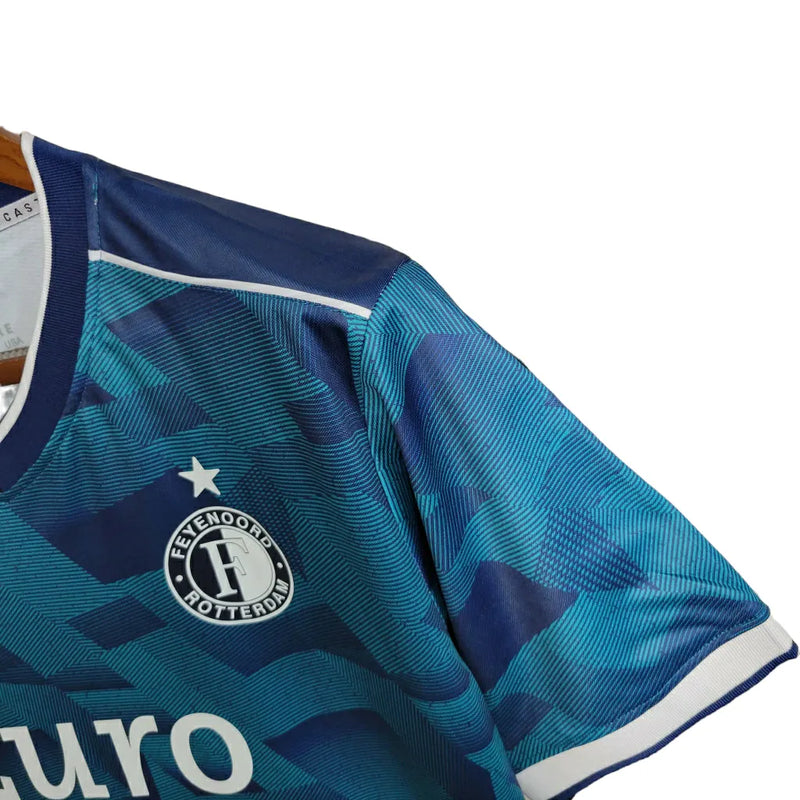 Camisa Feyenoord Rotterdam II 23/24 - Torcedor Castore Masculino - Azul com detalhes em branco