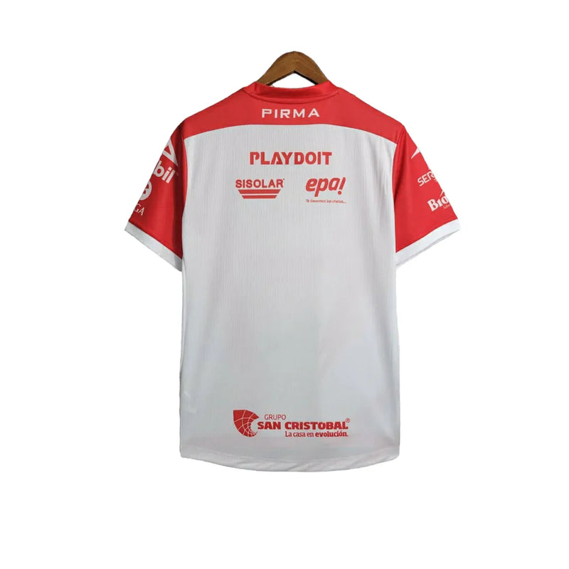 Camisa Necaxa do México I 23/24 - Torcedor Pirma Masculina - Branco com detalhes em vermelho