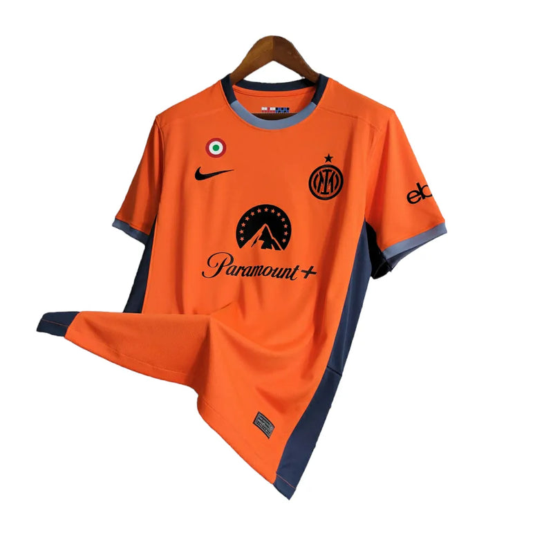 Camisa Inter de Milão III 23/24 - Torcedor Nike Masculina - Laranja com detalhes em preto e cinza