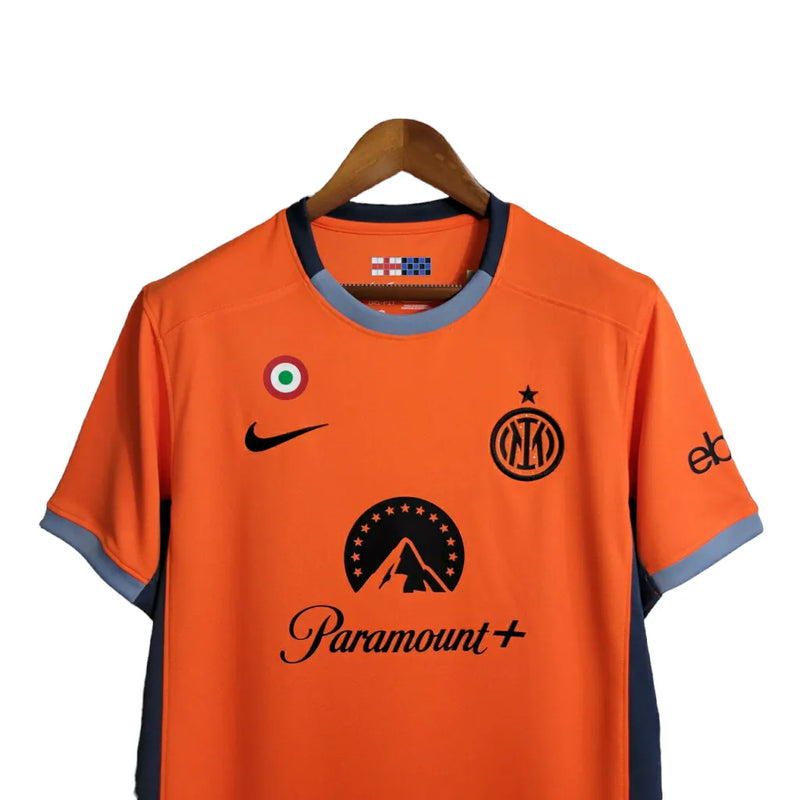 Camisa Inter de Milão III 23/24 - Torcedor Nike Masculina - Laranja com detalhes em preto e cinza