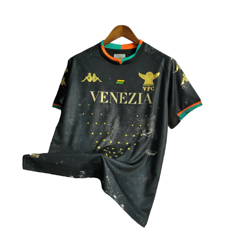 Camisa Venezia I 23/24 - Torcedor Kappa Masculina - Preta com dourada com detalhes em verde e laranja